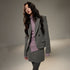 lvetong_Grey_Polka_Dot_Notch_Lapel_Cinched_Waist_Long_Sleeve_Women&