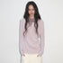 lvetong High Neck Patchwork Fake Layer Loose Street Womens Purple Long Sleeve T-Shirts