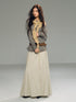lvetong Light Khaki Side Pleated A Line Low Waist Loose Women&