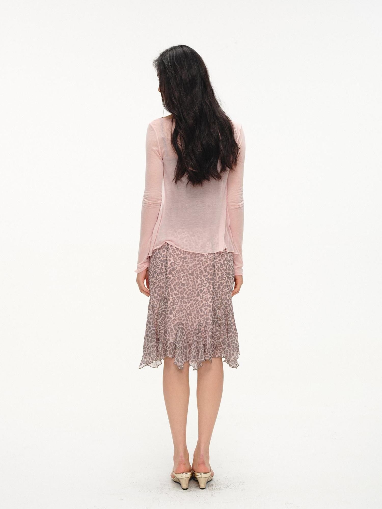 lvetong Lilac Pink Layered Lace Trim Two Piece Women&
