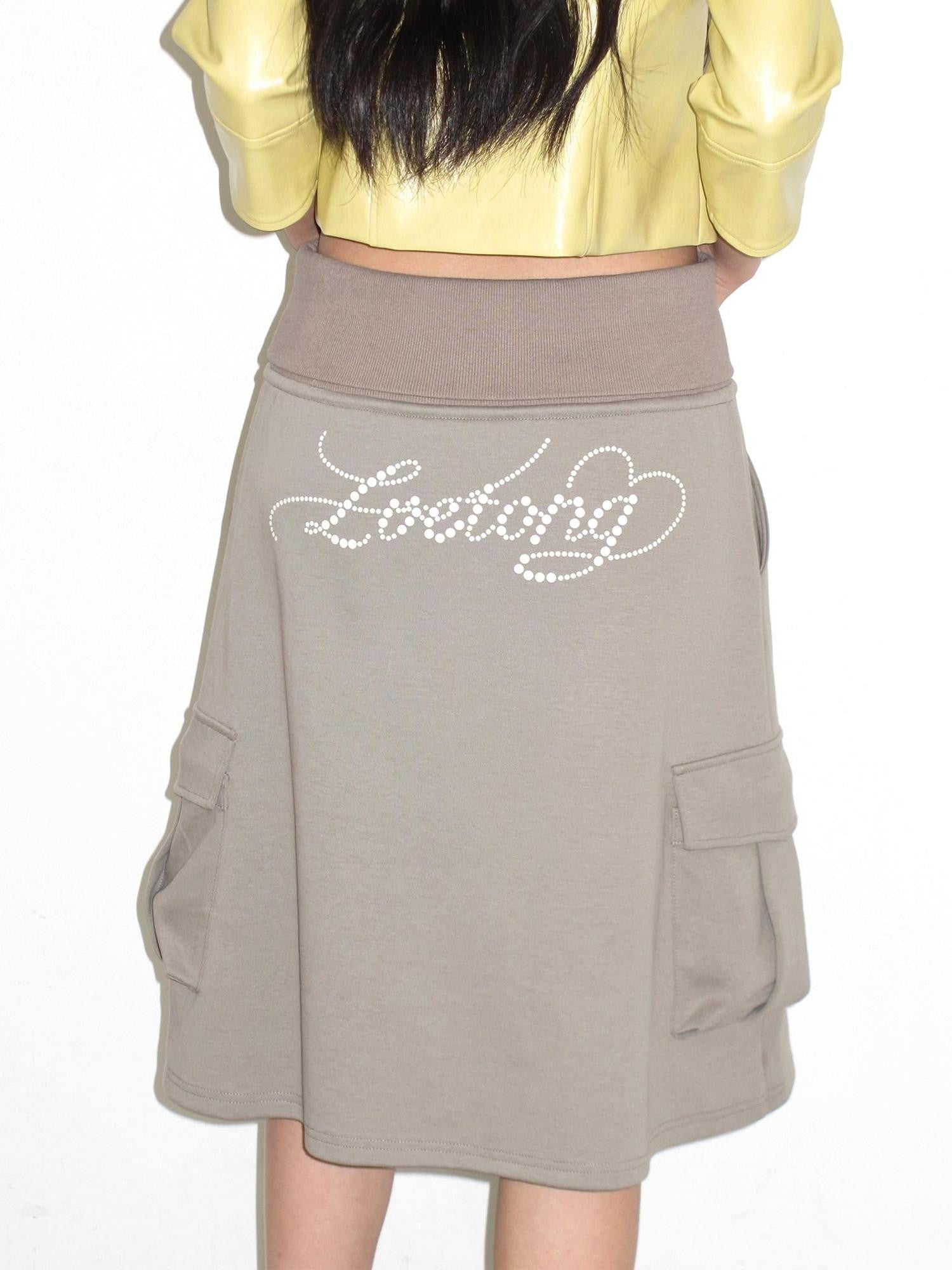 lvetong Patchwork Printed Drawstring Folded Waist Aline Women&