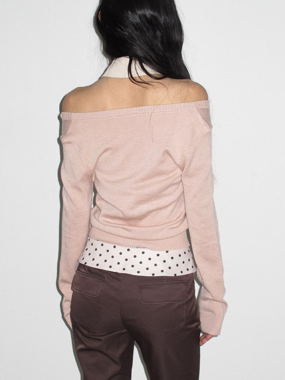 lvetong Pleated Knit Sleeveless Low Waist Street Sporty Young Women Ivory Pink Blouses