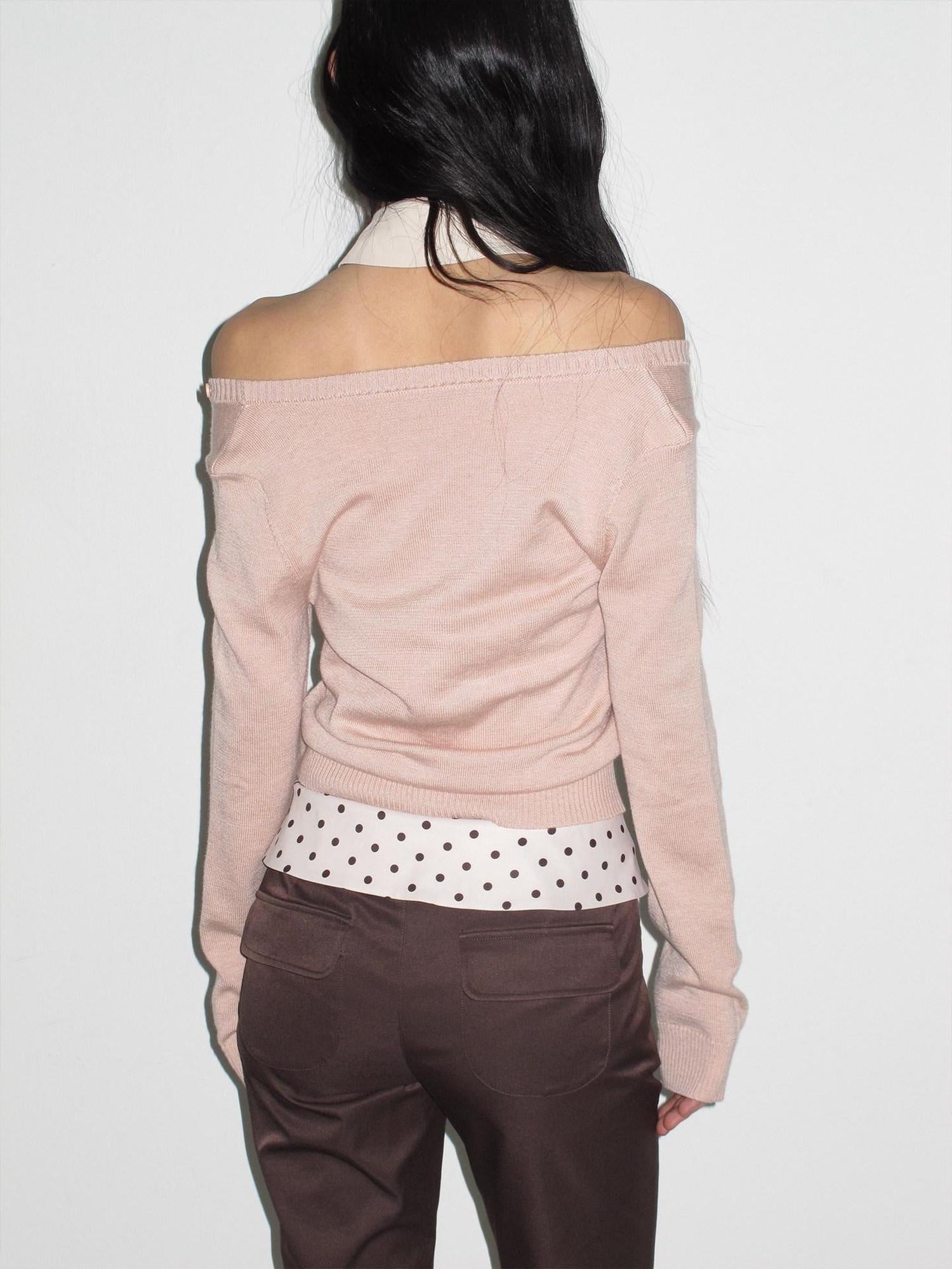 lvetong Pleated Knit Sleeveless Low Waist Street Sporty Young Women Ivory Pink Blouses