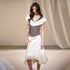 lvetong_Polka_Dot_Ruffle_V-neck_Satin_Lace_Women&