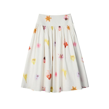 lvetong_Pure_Cotton_Mid_Waist_Ruched_A_Line_Street_Casual_Printed_White_Maxi_Skirts_MISSTT