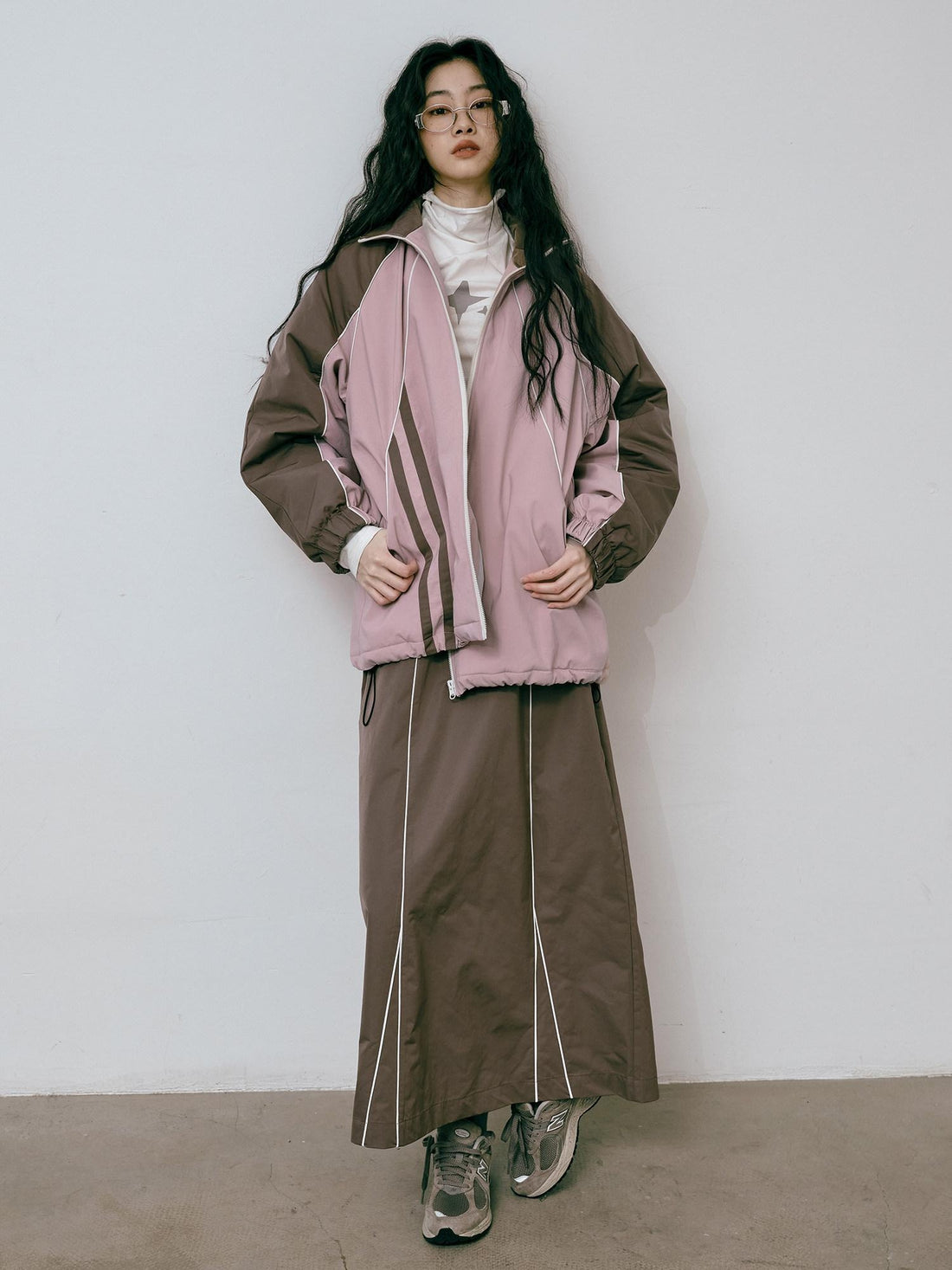 lvetong Soft Cotton Padded Boxy Oversized Fit Women Brown Pink Outerwear Puffer Jackets