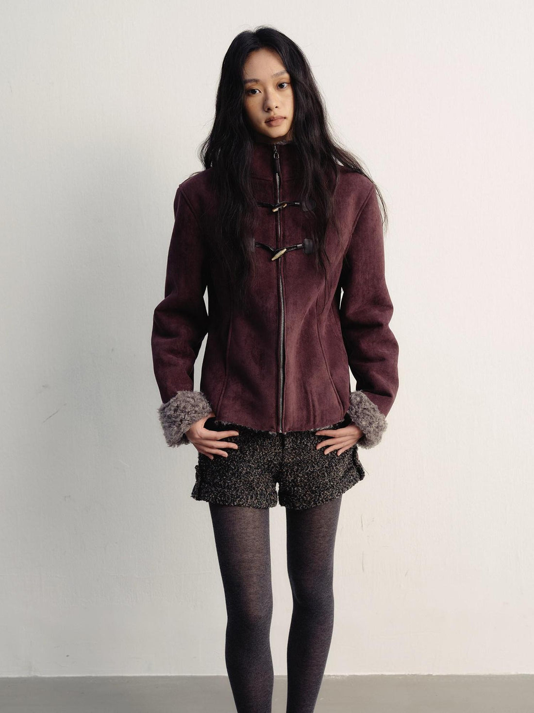 lvetong Thick Warm Zip Stand Collar Slim Waist Street Women Polyester Cropped Jackets