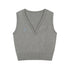 lvetong Three Piece V-neck Knit Sweater Striped Shirt Camisole Women Top & Skirt Sets