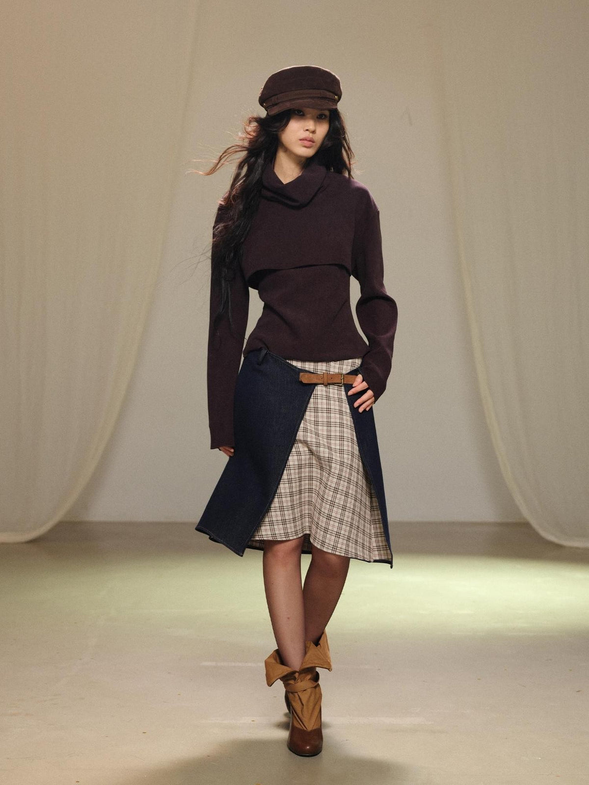 lvetong Two Piece Layered Stacked Neck Slim Fit Women&
