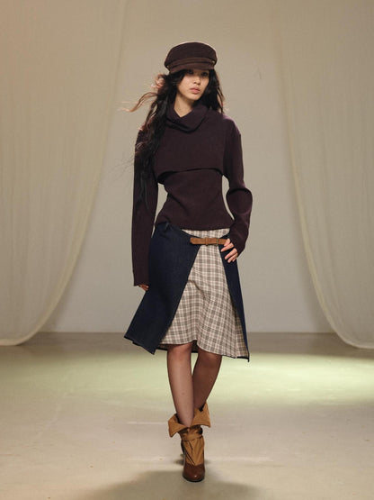 lvetong Two Piece Layered Stacked Neck Slim Fit Women&