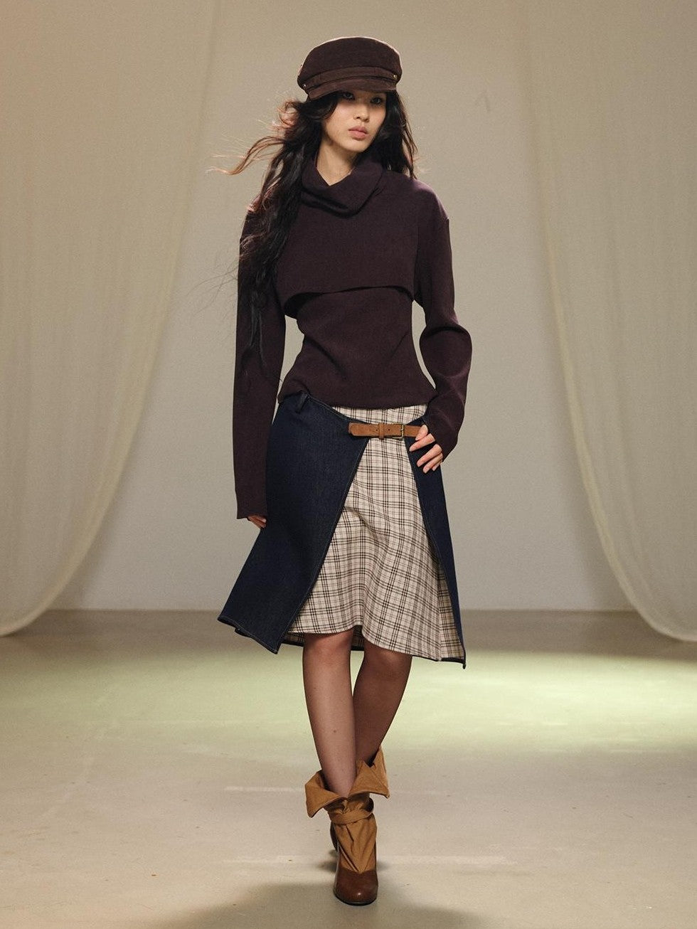 lvetong Two Piece Layered Stacked Neck Slim Fit Women&