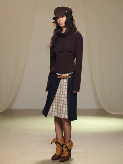lvetong Two Piece Layered Stacked Neck Slim Fit Women&