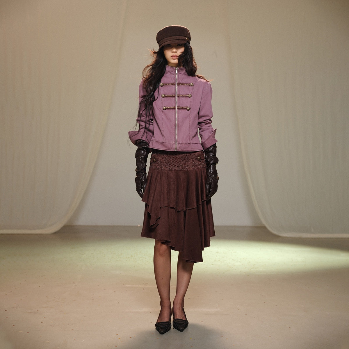 lvetong_Vintage_Embroidered_Stand_Collar_Washed_Canvas_Women&