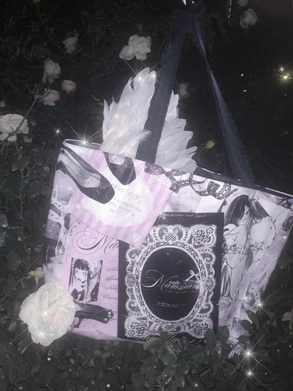 marumaruzip Angel Girl Illustration Large Capacity Commuter Tote Women&