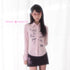 marumaruzip_Pink_Printed_Slim_Fit_Polo_Collar_Long_Sleeve_Women&