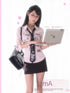 marumaruzip_Pink_Printed_Slim_Fit_Polo_Collar_Long_Sleeve_Women&
