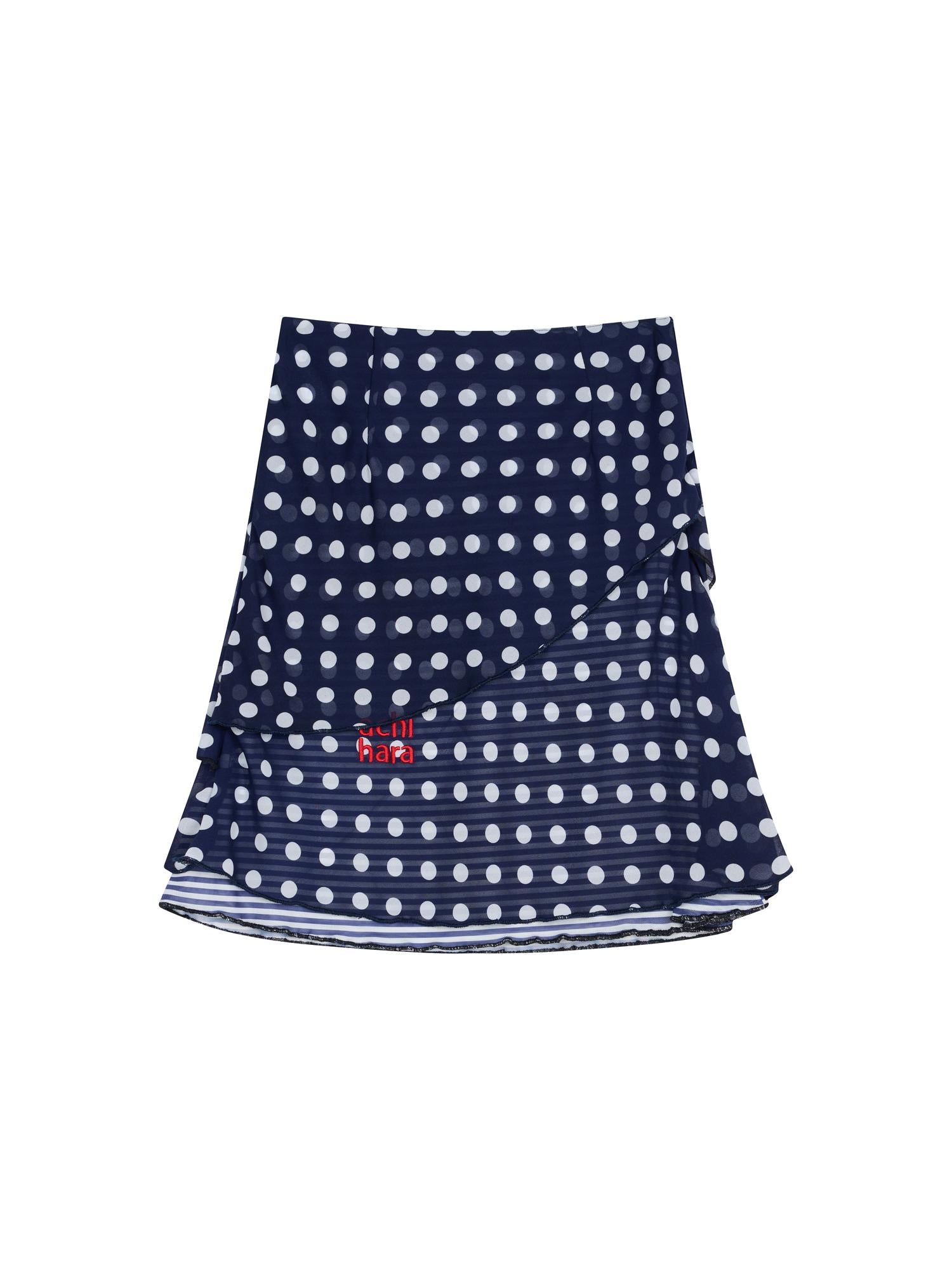 Achihara Stretchy Jam Print Skirt With Dots In Dresses