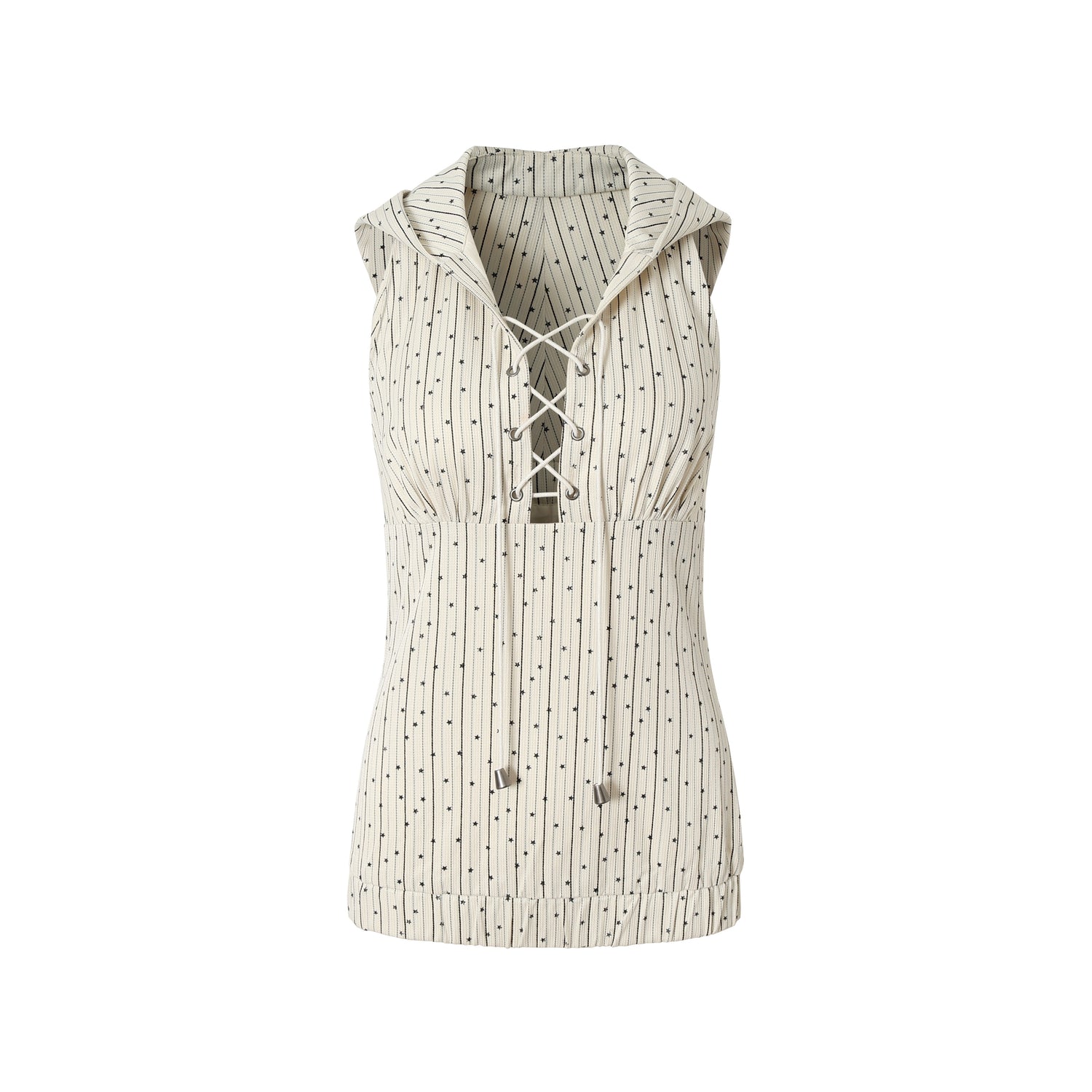 NO ROMANCE禁忌浪漫 Vintage Punk Playful Wizard Hoodie Vest Top
