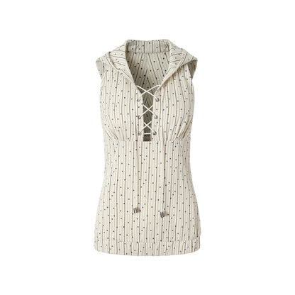 NO ROMANCE禁忌浪漫 Vintage Punk Playful Wizard Hoodie Vest Top