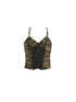 ARIADNAw Punk Camouflage V Neck Cutout Tank Top