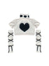 WSW WUSHENWU Y2K Velvet High Neck Knit Sweater