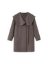 Gallery Girl Oversized Collar Wool Coat With Horn Buttons