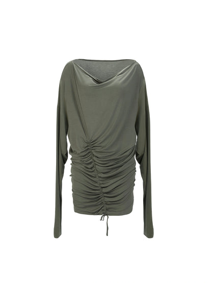 Relaxed Batwing Sleeve Multi-Way Off Shoulder T-Shirt