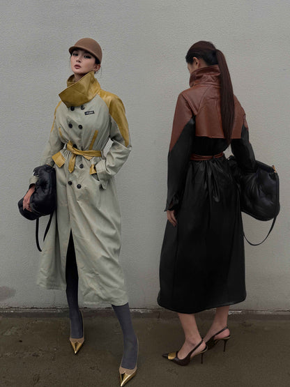 mss_studio_Color_Block_Double_Breasted_Stand_Collar_Pu_Women&