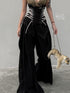 mss studio Diagonal Twill Tie Waist Cinched Slimming Women&
