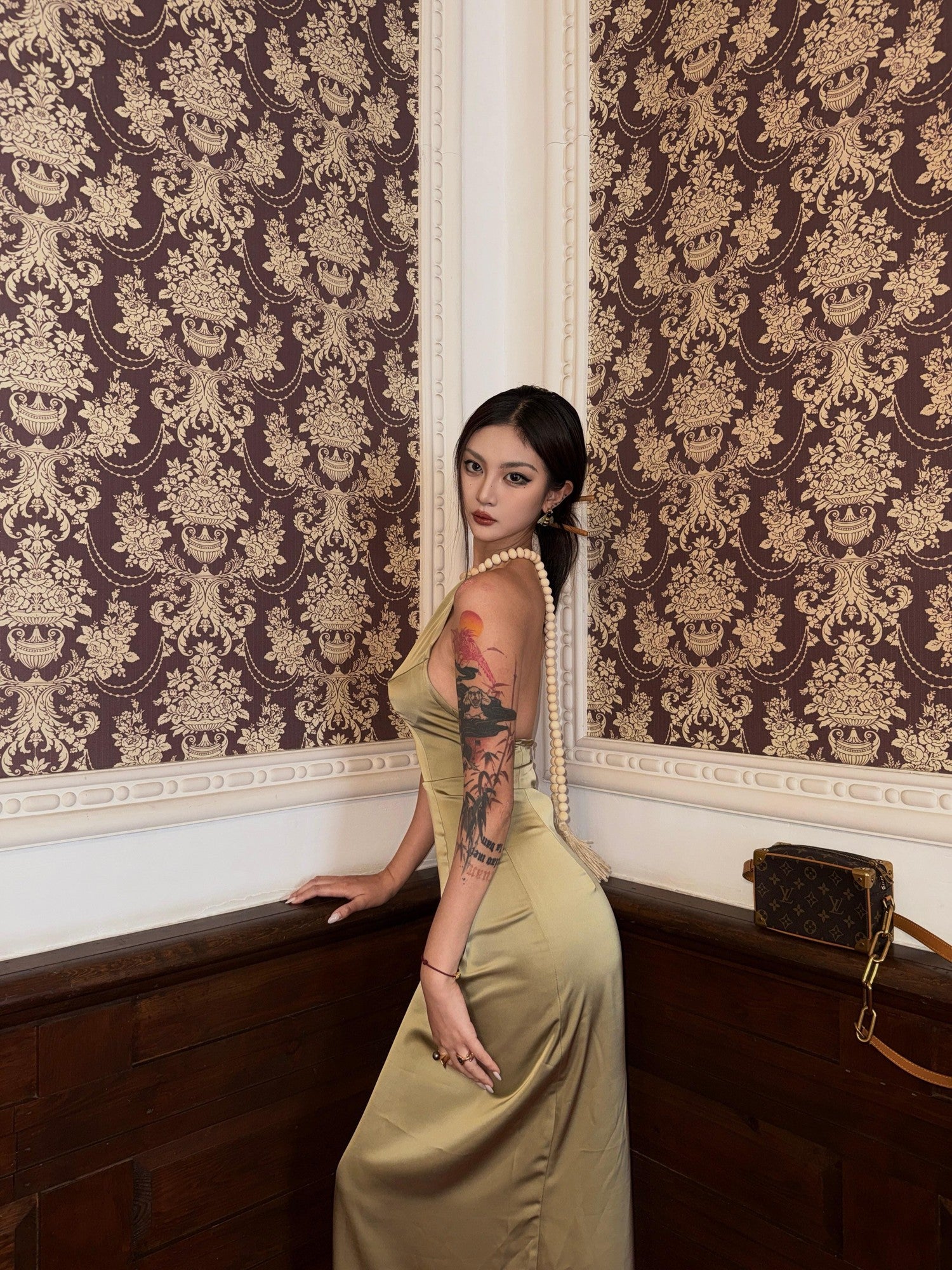 mss studio Elegant Neo Chinese Beaded Women&