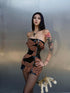 mss studio Leopard Print Deconstructed Asymmetrical Women&