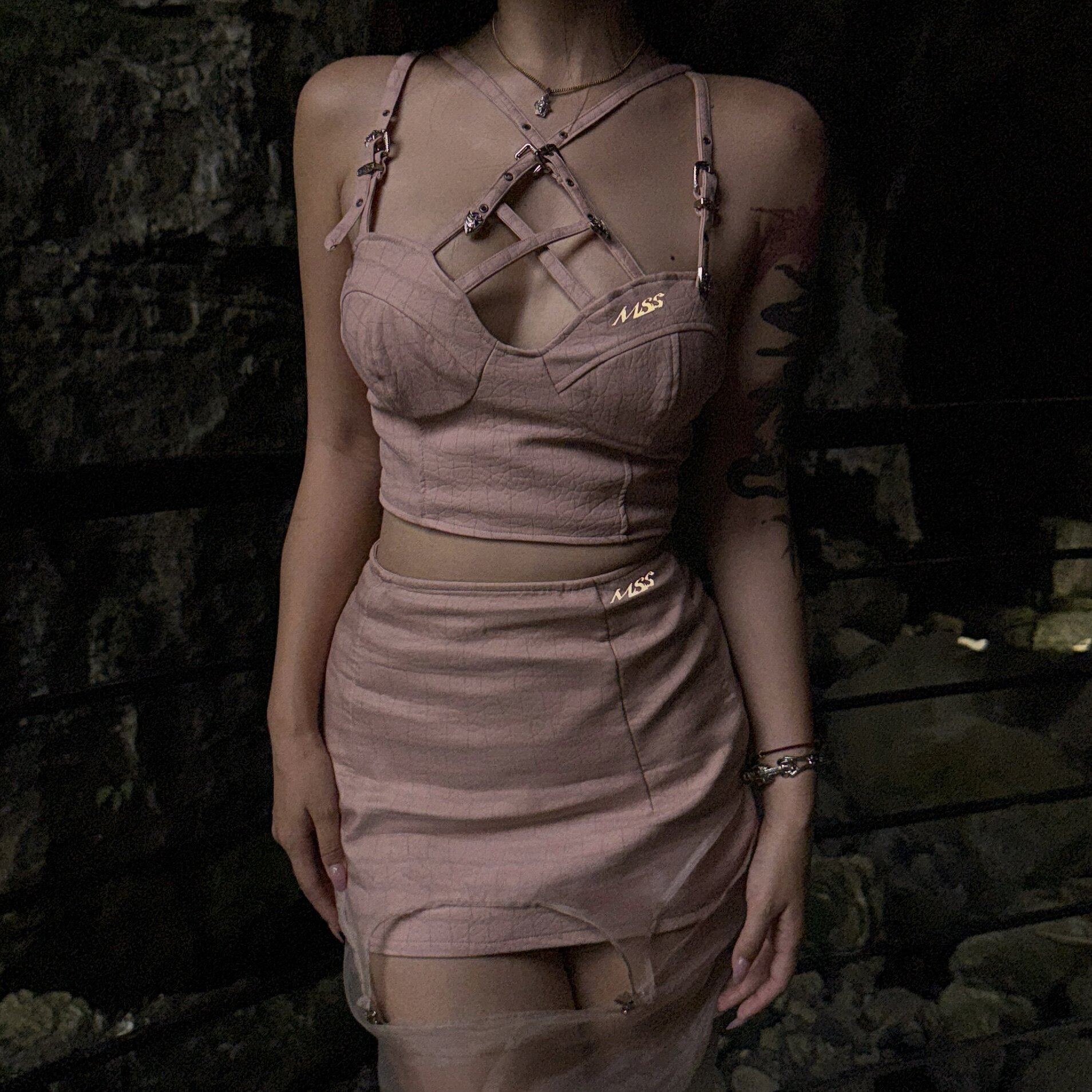 mss_studio_Pink_Croc_Embossed_Floral_Buckle_Strappy_Women&