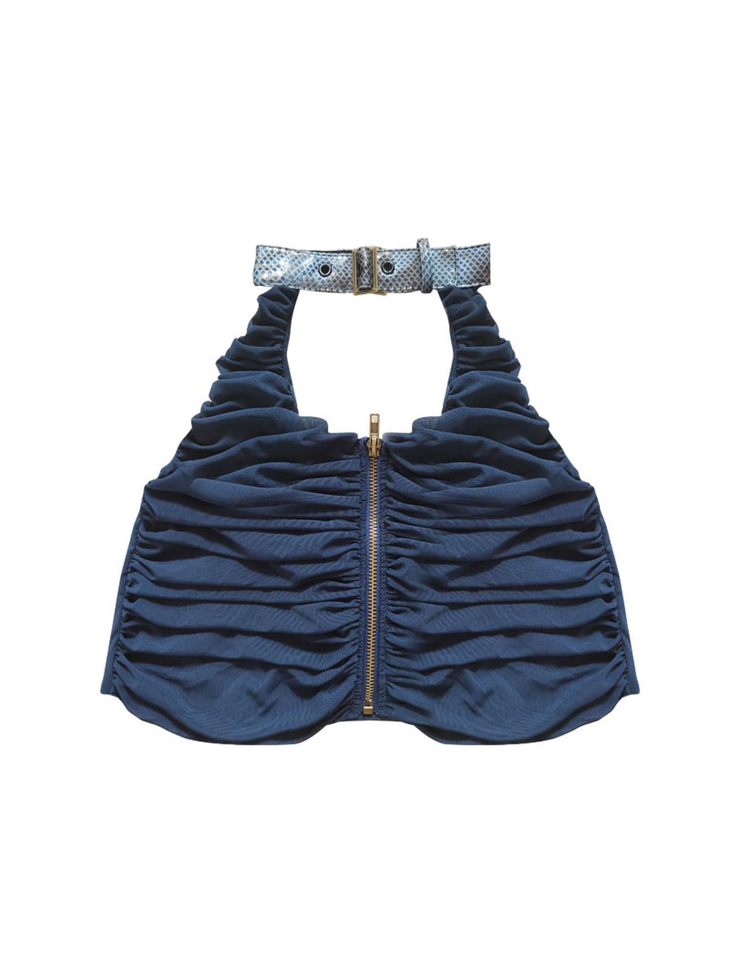 WSW WUSHENWU Dangerously Alluring Backless Halter Top