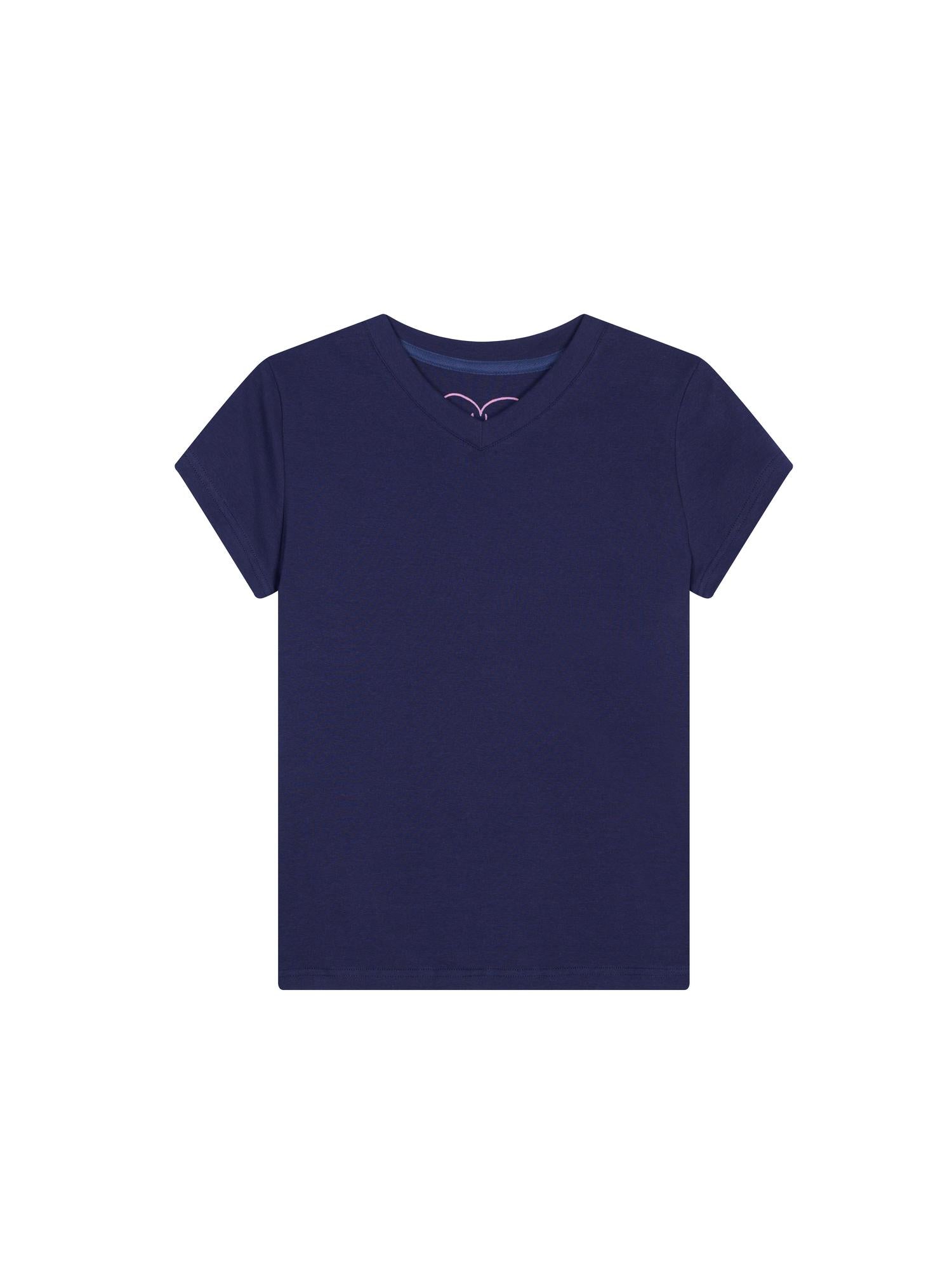 Achihara Stretchy Jelly V-Neck Basic T-Shirt