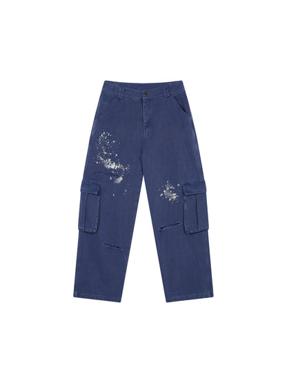 Achihara Faded Washed Denim Pants For Men