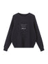 DIDDI MODA Elegant Tape Embroidered Letter Sweater