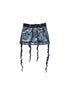 WSW WUSHENWU Glamorous Fringe Snake Print Leather Skirt