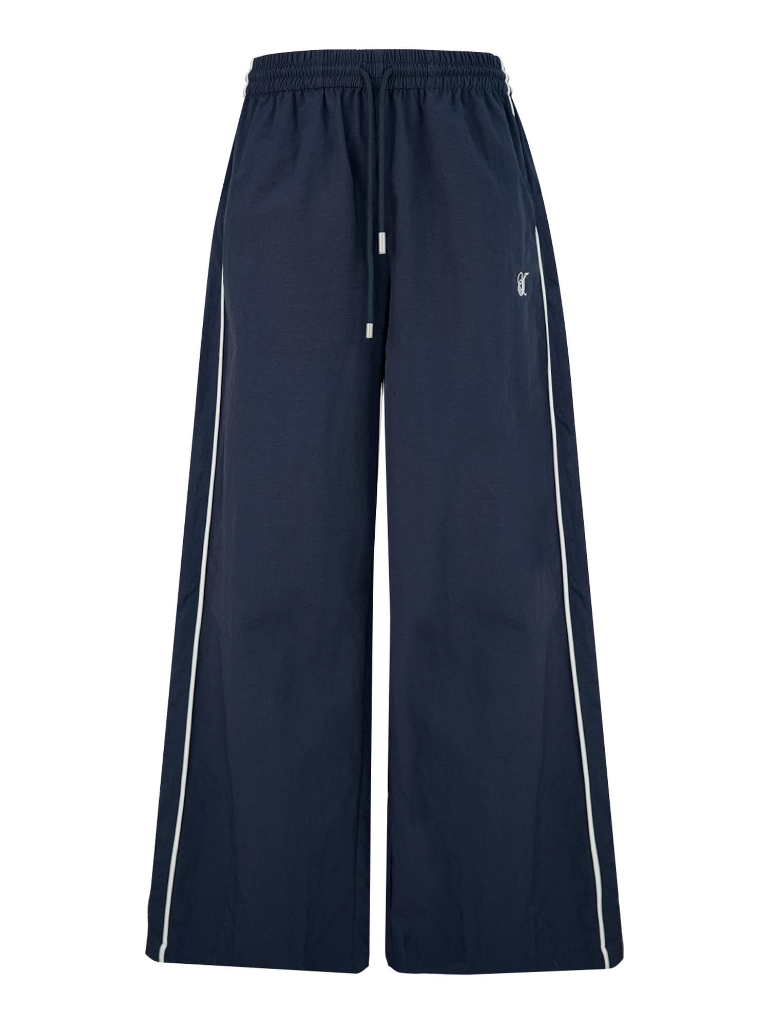 STRIKE A POSE 2025 Ss Loose Flared Parachute Pants In Contrast Colors Pants