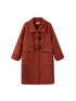 Vintage Cheongsam Coat Festive Red Wool Blend