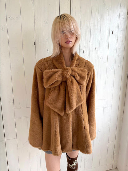nit alcove Fur Scarf Rider Buckle Loose Cape Warm Women&