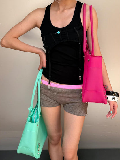 nit alcove Multi Color Spaghetti Garter U Neck Slim Breathable Women&
