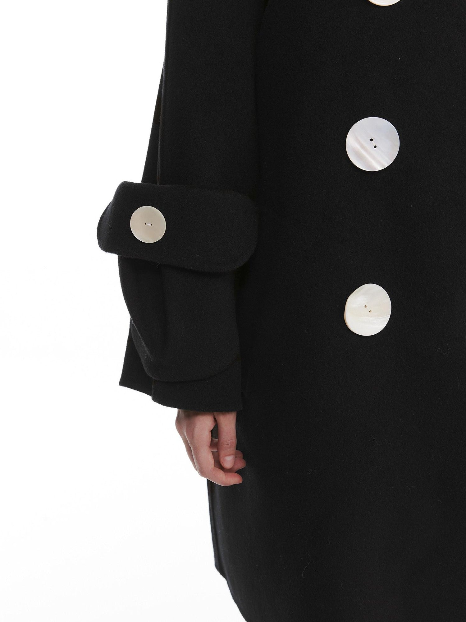 nit alcove Shell Button Double Breasted Women&