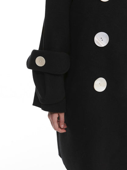 nit alcove Shell Button Double Breasted Women&