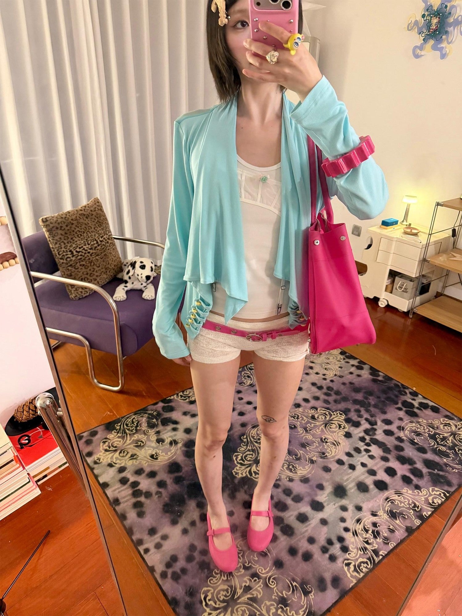 nit alcove Tricolor Breathable Sun Short Open Front Women&