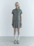 nnn_society_Plaid_Print_Pleated_Low_Waist_Button_Shirt_Women&