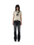 no E mosen Burning Guitar Graphic Embroidered Relaxed Fit Women&