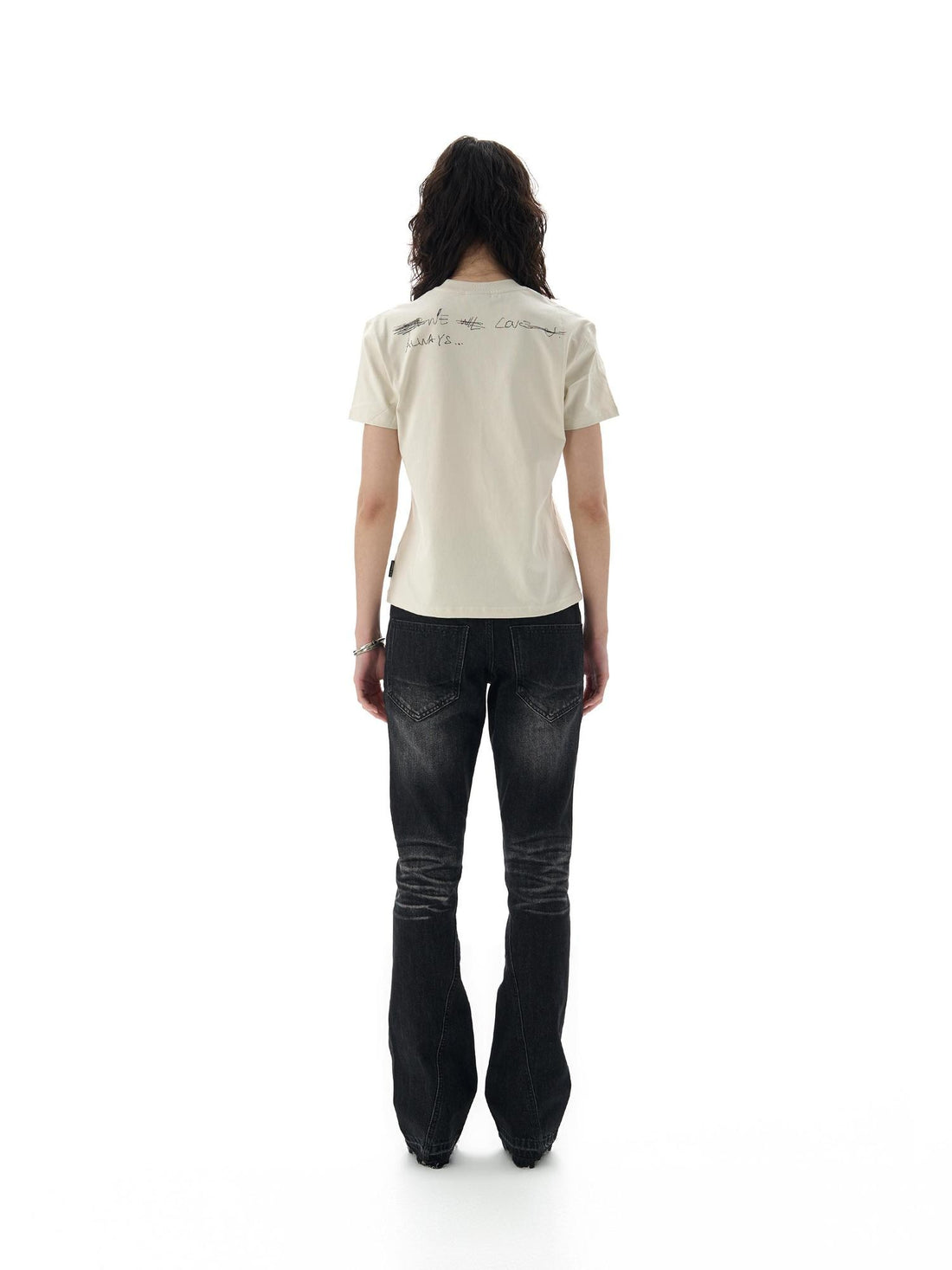 no E mosen Burning Guitar Graphic Embroidered Relaxed Fit Women&