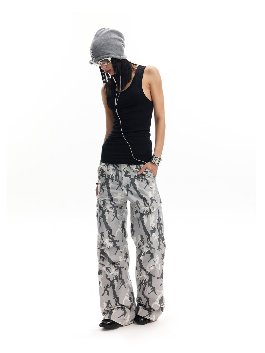 no E mosen Camo Studded Embroidered Women&