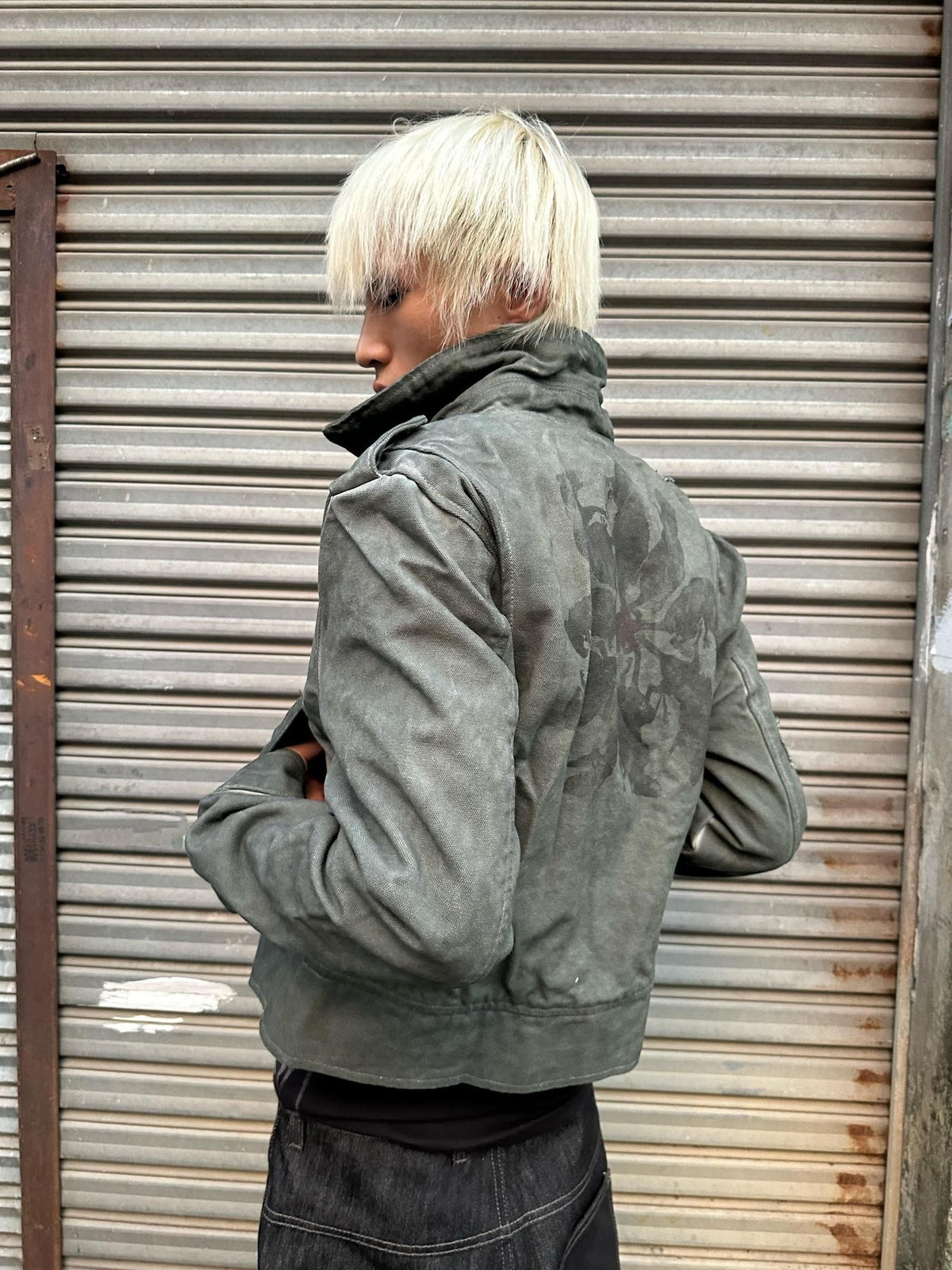 no E mosen Distressed Washed Embroidered Badge Slim Fit Women&