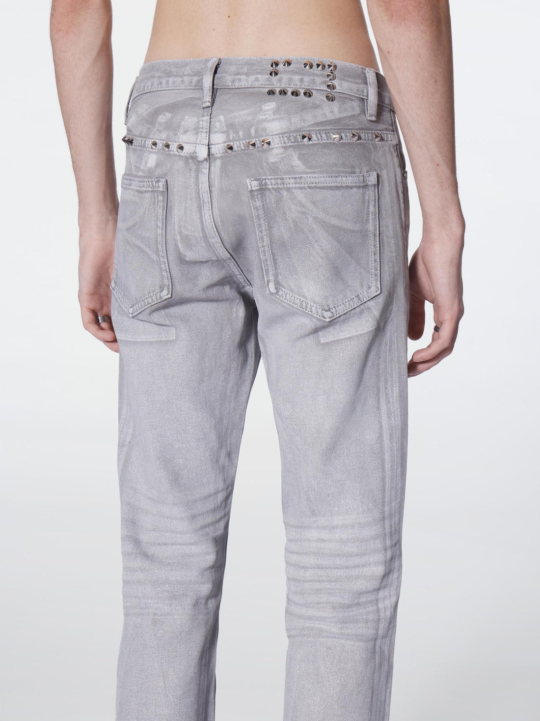 no E mosen Distressed Waxed Pleated Studded Geometric Women&